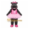 Black Hippopotamus Mascot Costume with Custom Logo Black Hippopotamus Mascot Costume with Custom Logo