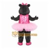 Black Hippopotamus Mascot Costume with Custom Logo Black Hippopotamus Mascot Costume with Custom Logo