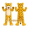 Yellow Cheetah Mascot Costume with Custom Logo Yellow Cheetah Mascot Costume with Custom Logo