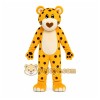 Yellow Cheetah Mascot Costume with Custom Logo Yellow Cheetah Mascot Costume with Custom Logo