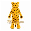 Yellow Cheetah Mascot Costume with Custom Logo Yellow Cheetah Mascot Costume with Custom Logo
