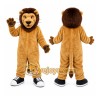 Brown Lion Mascot Costume with Custom Logo