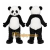 Black Panda Mascot Costume with Custom Logo Black Panda Mascot Costume with Custom Logo