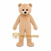 Tan Bear Mascot Costume with Custom Logo Tan Bear Mascot Costume with Custom Logo