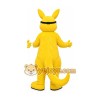 Yellow Kangaroo Mascot Costume with Custom Logo