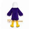 Purple Eagle Mascot Costume with Custom Logo