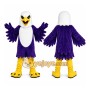 Purple Eagle Mascot Costume with Custom Logo