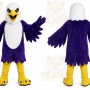 Purple Eagle Mascot Costume with Custom Logo