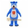 Blue Bear Mascot Costume with Custom Logo Blue Bear Mascot Costume with Custom Logo