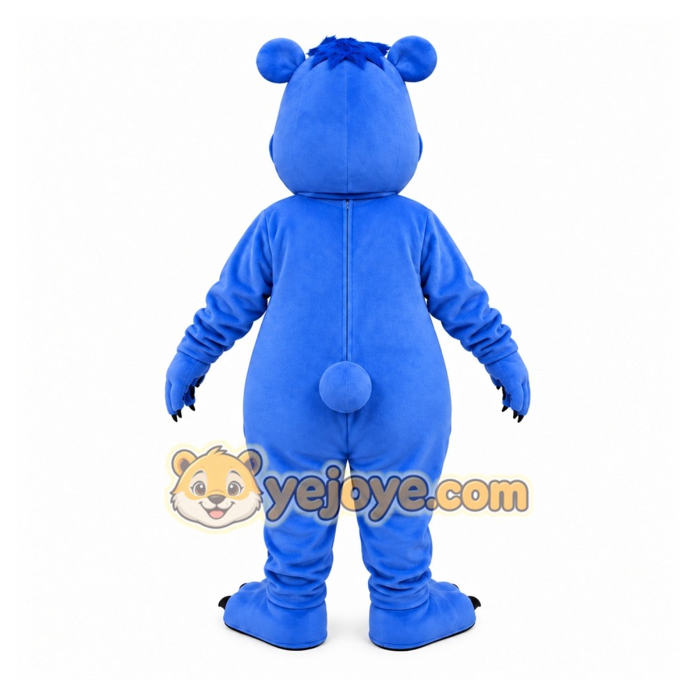Blue Bear Mascot Costume with Custom Logo Blue Bear Mascot Costume with Custom Logo
