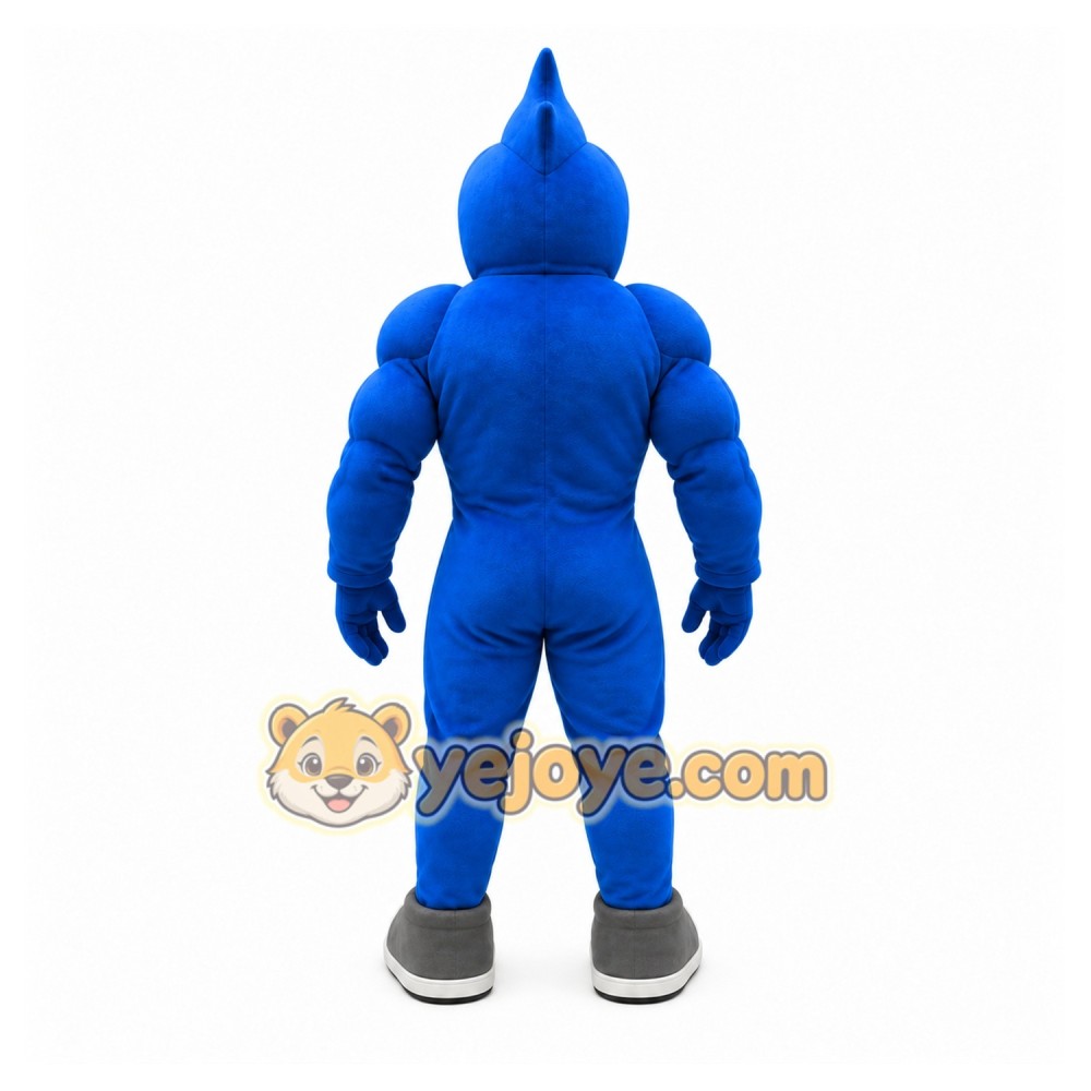 Blue Bird Mascot Costume with Custom Logo