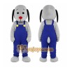 Gray Dog Mascot Costume with Custom Logo Gray Dog Mascot Costume with Custom Logo