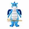 Blue Dragon Mascot Costume with Custom Logo Blue Dragon Mascot Costume with Custom Logo