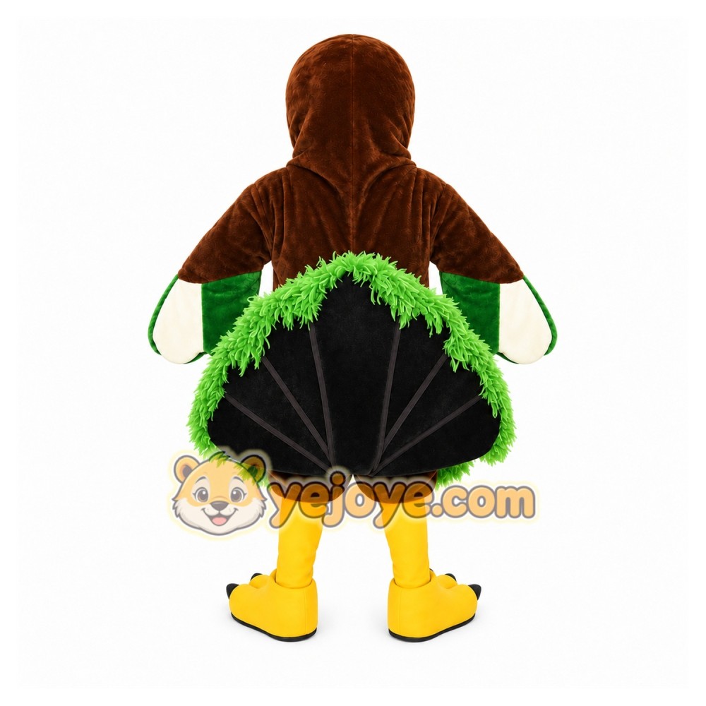 Brown Turkey Mascot Costume with Custom Logo Brown Turkey Mascot Costume with Custom Logo