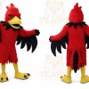 Red Bird Mascot Costume with Custom Logo