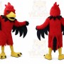 Red Bird Mascot Costume with Custom Logo