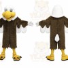 Brown Eagle Mascot Costume with Custom Logo