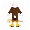 Brown Eagle Mascot Costume with Custom Logo