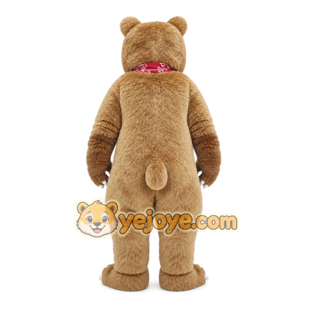 Brown Bear Mascot Costume with Custom Logo Brown Bear Mascot Costume with Custom Logo