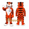 Orange Tiger Mascot Costume with Custom Logo Orange Tiger Mascot Costume with Custom Logo