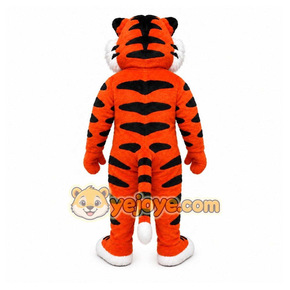 Orange Tiger Mascot Costume with Custom Logo Orange Tiger Mascot Costume with Custom Logo