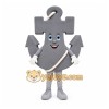 Gray Anchor Mascot Costume with Custom Logo