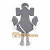 Gray Anchor Mascot Costume with Custom Logo