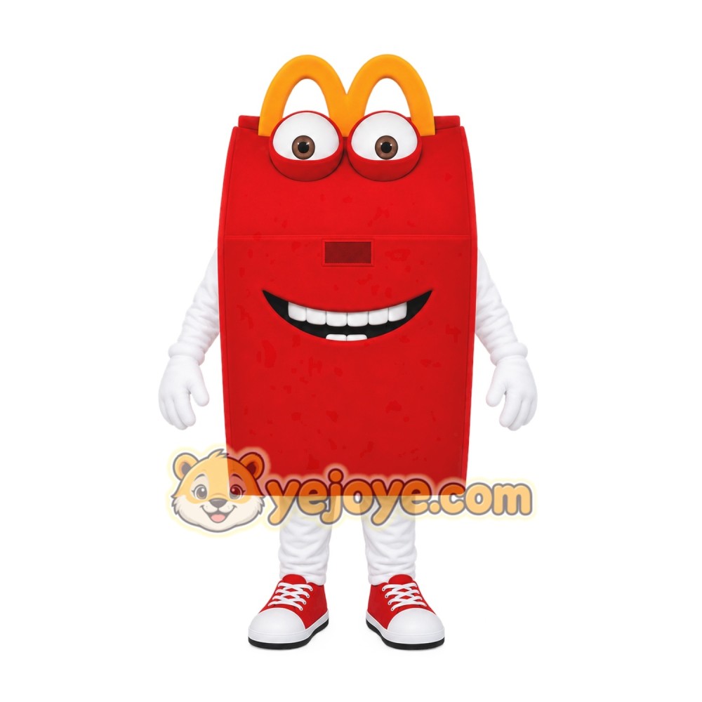 Red Box Mascot Costume with Custom Logo Red Box Mascot Costume with Custom Logo