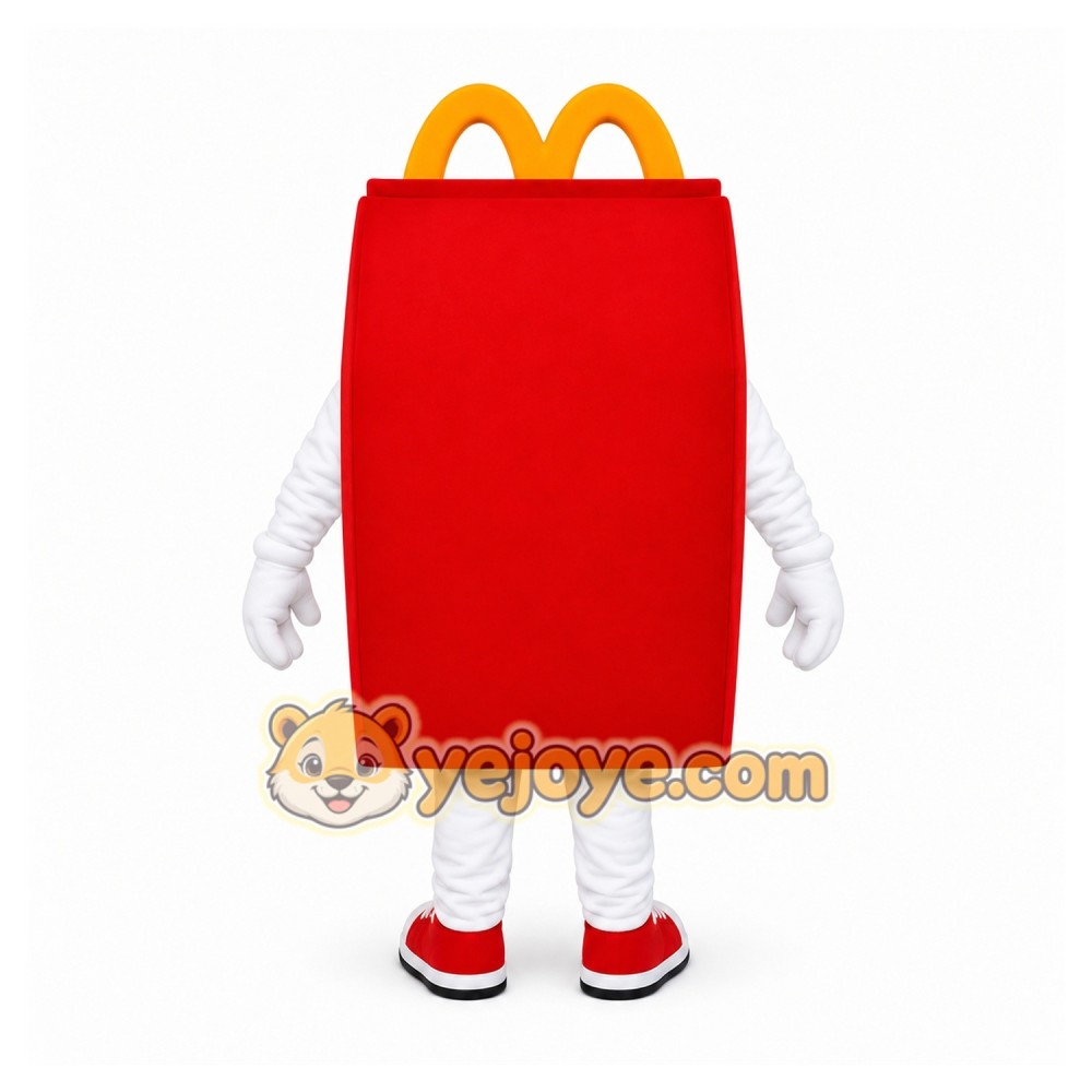 Red Box Mascot Costume with Custom Logo Red Box Mascot Costume with Custom Logo