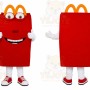 Red Box Mascot Costume with Custom Logo