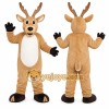 Brown Reindeer Mascot Costume with Custom Logo Brown Reindeer Mascot Costume with Custom Logo