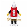 Red Rocket Mascot Costume with Custom Logo Red Rocket Mascot Costume with Custom Logo