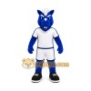 Blue Horse Mascot Costume with Custom Logo