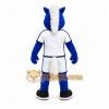 Blue Horse Mascot Costume with Custom Logo