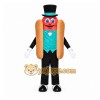 Brown Hot Dog Mascot Costume with Custom Logo Brown Hot Dog Mascot Costume with Custom Logo