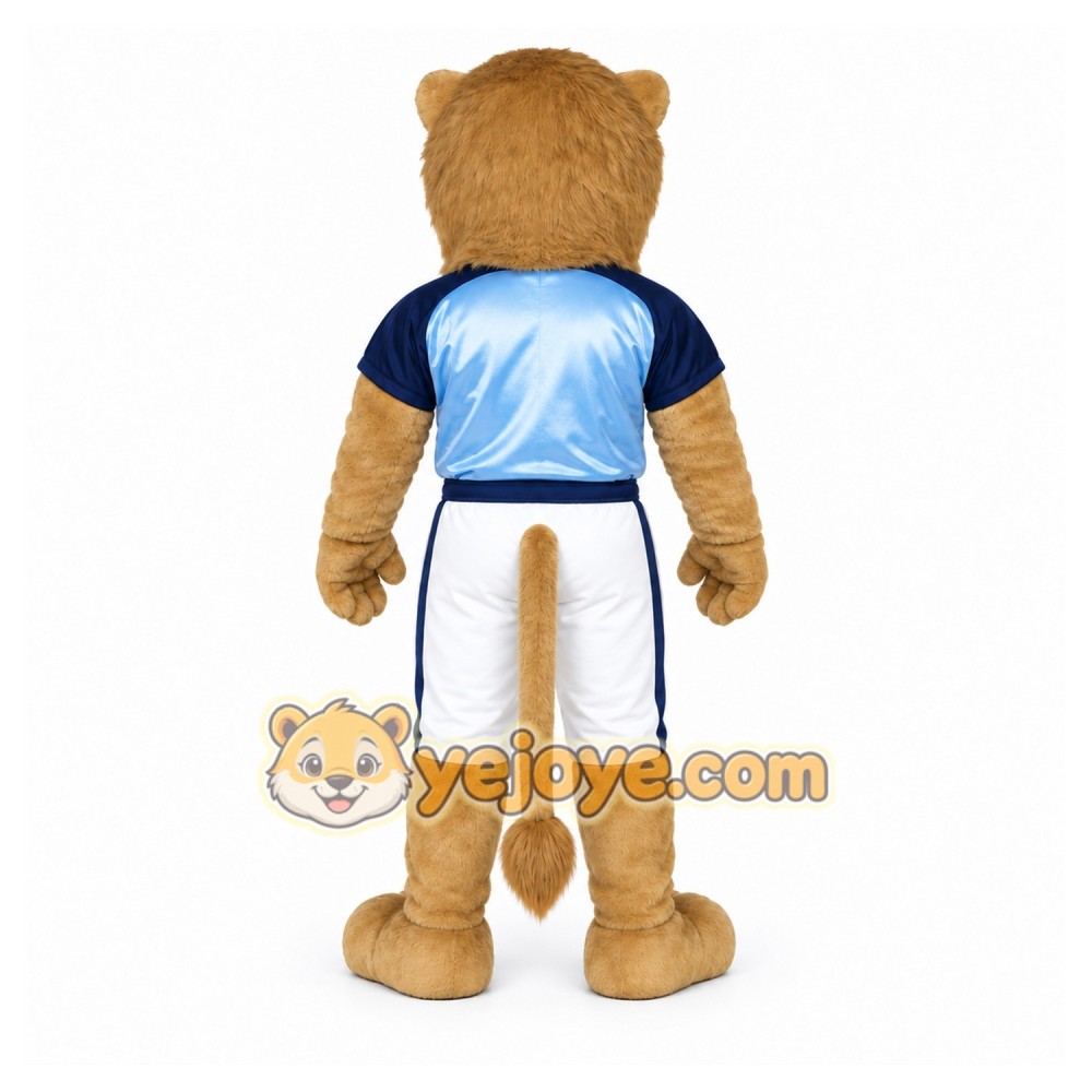 Brown Lion Mascot Costume with Custom Logo Brown Lion Mascot Costume with Custom Logo