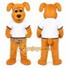 Brown Dog Mascot Costume with Custom Logo Brown Dog Mascot Costume with Custom Logo