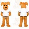 Brown Dog Mascot Costume with Custom Logo