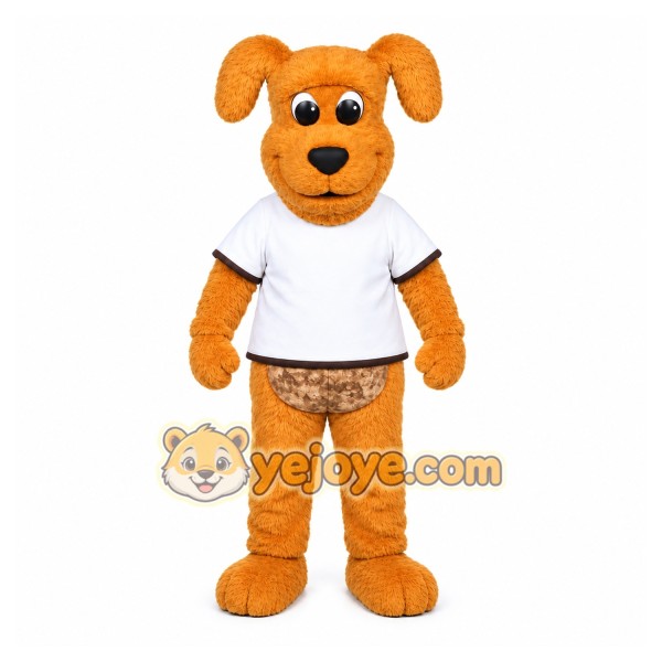 Brown Dog Mascot Costume with Custom Logo Brown Dog Mascot Costume with Custom Logo