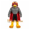Gray Superhero Bird Mascot Costume with Custom Logo Gray Superhero Bird Mascot Costume with Custom Logo