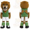 Brown Lion Mascot Costume with Custom Logo