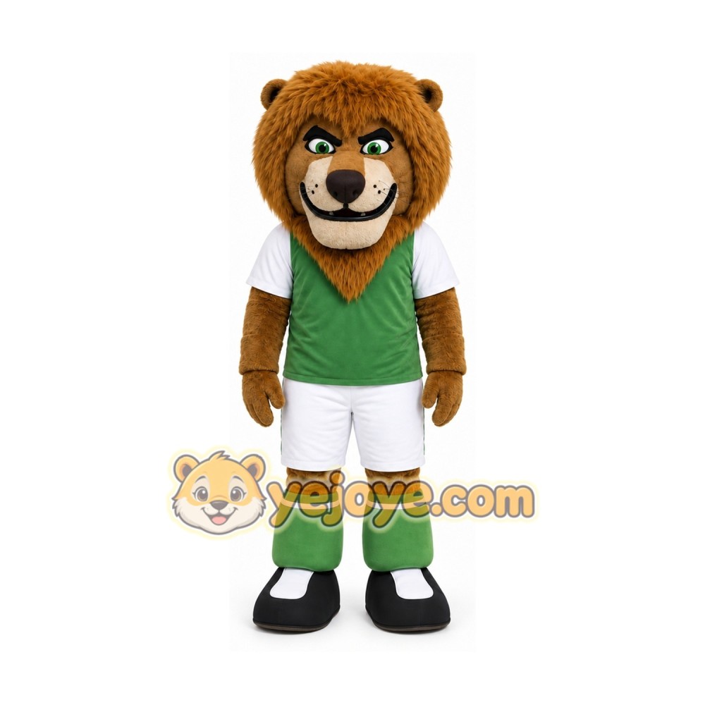 Brown Lion Mascot Costume with Custom Logo Brown Lion Mascot Costume with Custom Logo