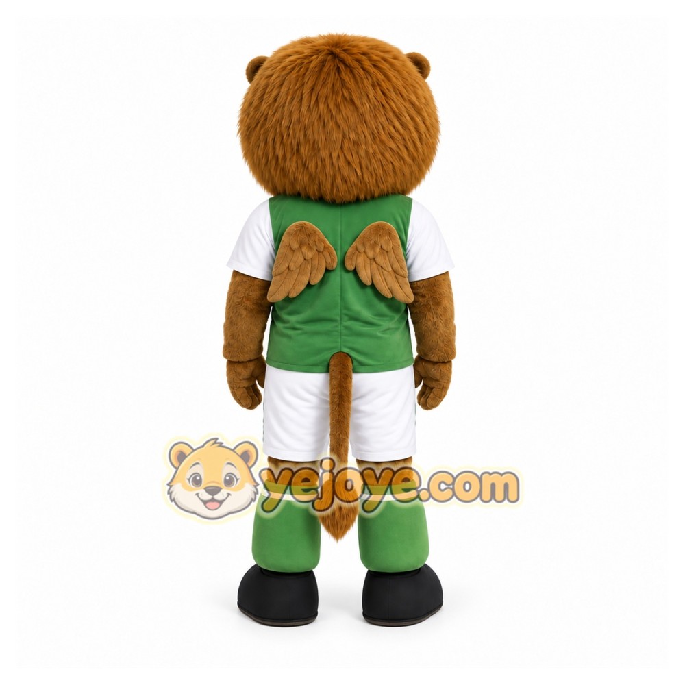 Brown Lion Mascot Costume with Custom Logo Brown Lion Mascot Costume with Custom Logo