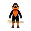 Black Bird Mascot Costume with Custom Logo