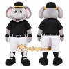 Gray Elephant Mascot Costume with Custom Logo Gray Elephant Mascot Costume with Custom Logo