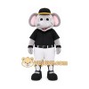 Gray Elephant Mascot Costume with Custom Logo Gray Elephant Mascot Costume with Custom Logo