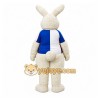 White Rabbit Mascot Costume with Custom Logo White Rabbit Mascot Costume with Custom Logo
