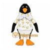 Black Penguin Mascot Costume with Custom Logo Black Penguin Mascot Costume with Custom Logo