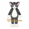Gray Cat Mascot Costume with Custom Logo Gray Cat Mascot Costume with Custom Logo