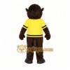 Brown Buffalo Mascot Costume with Custom Logo